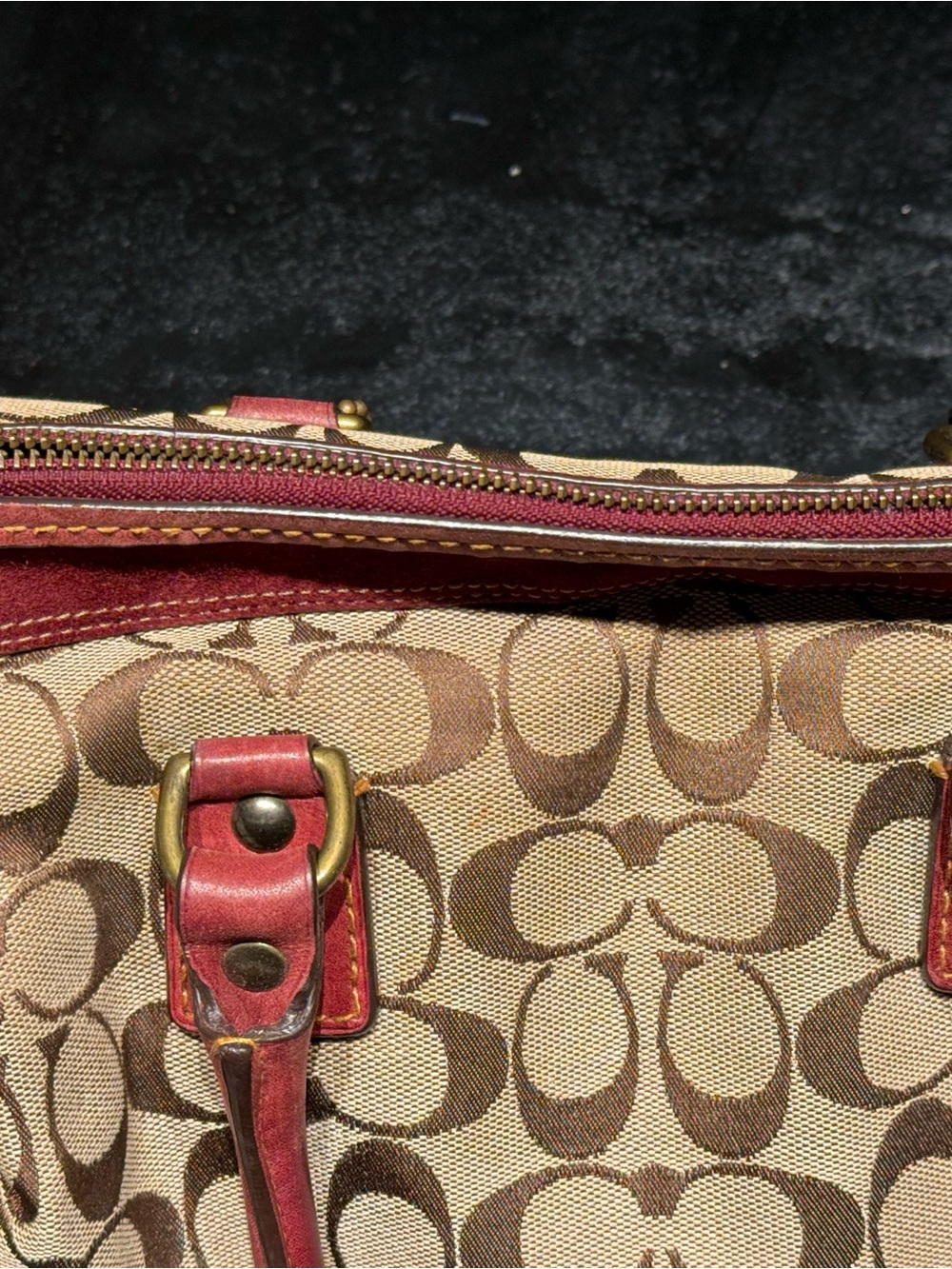 Rare Vintage 2004 Coach Special Edition Bleecker 7064 Satchel Suede Signature - Picture 3 of 10
